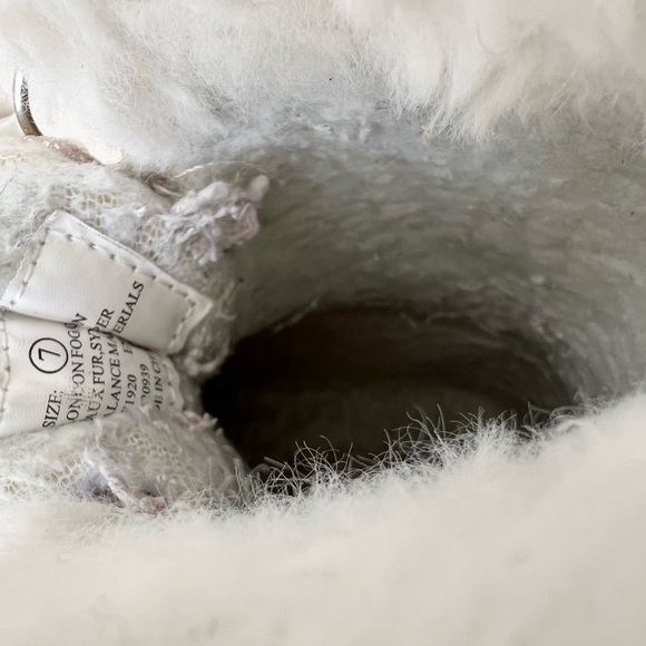 London Fog Pink Kids Snow Boots with Faux Fur | Girls Size 7 - Picture 6 of 6